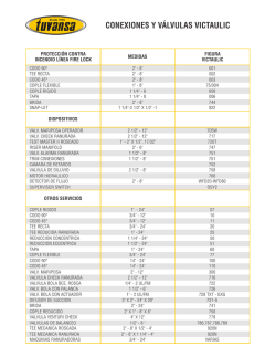 CONEXIONES Y VÁLVULAS VICTAULIC