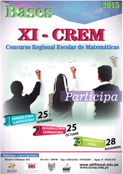 Bases del XI CREM 2015 - ADI Club de F&iacute;sicos Matem&aacute;ticos