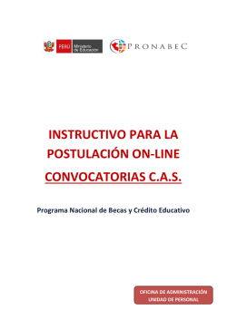 instructivo para la postulación on-line convocatorias cas