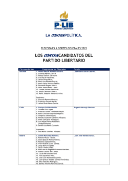 Candidatos del P