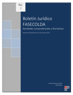Boletín Jurídico FASECOLDA