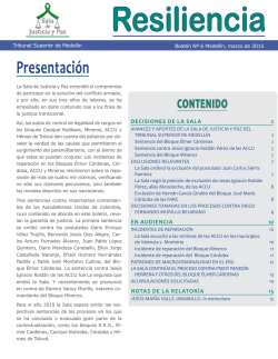 Boletín Nº6 - La Sala de Justicia y Paz del Tribunal Superior de