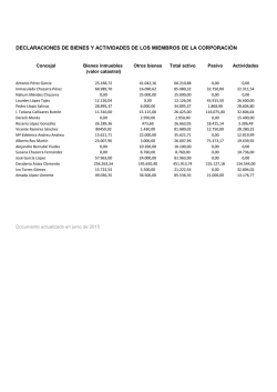 Declaraciones de bienes y actividades de los miembros de la
