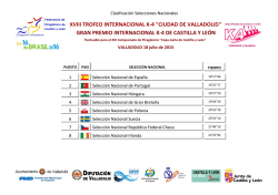 XVIII TROFEO INTERNACIONAL K-4 "CIUDAD DE VALLADOLID
