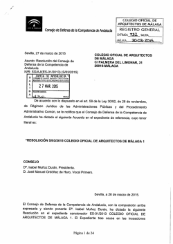" COLEGIO OFICIAL¡DE ARQUITECTOS DE MALAGA