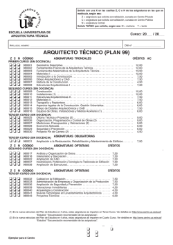 Arquitecto Técnico (Plan 99) - Escuela Universitaria de