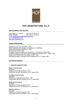 HOF ARQUITECTURA, S.L.P.