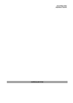 Javier Mota Uribe Arquitecto Técnico CURRICULUM VITAE