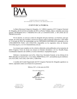 Convocatoria General - Barra Mexicana Colegio de Abogados