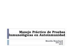 Tema 17: Manejo Práctico de Pruebas Inmunológicas en