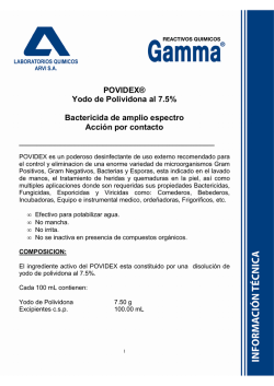 POVIDEX® Yodo de Polividona al 7.5% Bactericida de amplio