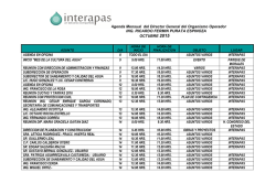 AGENDA OCTUBRE 2015 ING. RICARDO PURATA
