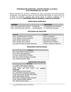 Ordinaria 4-2015 - Municipalidad de Alajuela