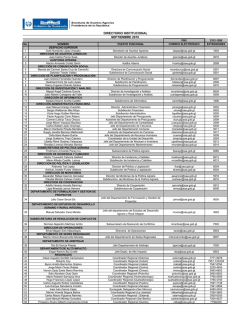 Directorio personal Rengl&oacute;n 011 - Septiembre 2015