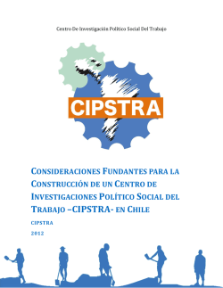 CIPSTRA - Documento Presentación