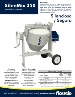 SilenceMIX 350, Catalogo Tecnico Mezcladora Concreto, Fiorazio X3