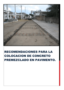 recomendaciones para la colocacion de concreto premezclado en