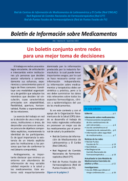 Boletín de Información sobre Medicamentos