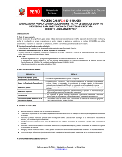 PROCESO CAS Nº 036-2015