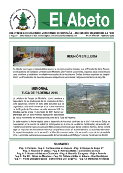 REUNIÓN EN LLEIDA MEMORIAL TUCA DE PADERNA 2015