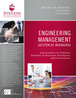 ENGINEERING MANAGEMENT - Stevens Institute of Technology