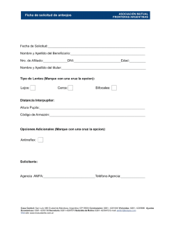 Solicitud de anteojos - Asociacion Mutual Fronteras Argentinas