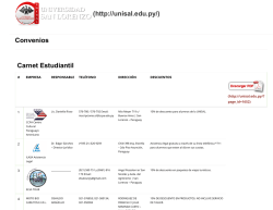 (http://unisal.edu.py/) Convenios Carnet Estudiantil