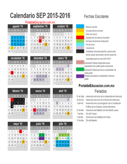 Calendario SEP 2015—2016