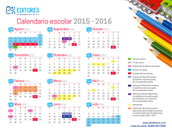 Calendario escolar 2015 - 2016