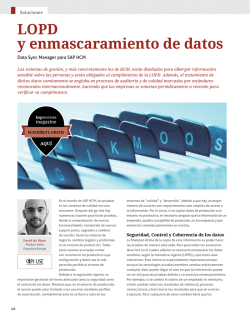 LOPD y enmascaramiento de datos