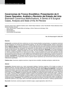 Cavernomas de Tronco Encefálico: Presentación de 8