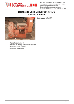 Bomba de Lodo Denver 5x4 SRL-C