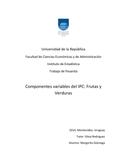 Componentes variables del IPC: Frutas y Verduras