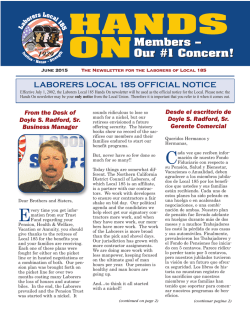 June - Laborers Local 185