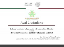 Aval Ciudadano - Dirección General de Calidad y Educación en Salud