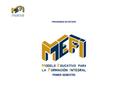 PRIMER SEMESTRE - Facultad de Medicina