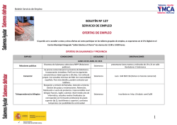 BOLETIN SERVICIO DE EMPLEO Nº 127 YMCA