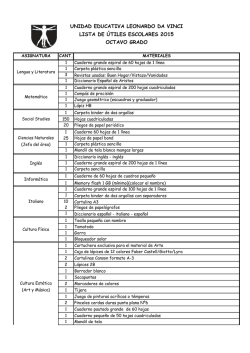 Lista de materiales 8vo.xlsx - Unidad Educativa Leonardo da Vinci