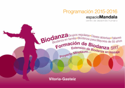 programa bIODANZA 2015-16 - Escuela Oficial de Profesionales