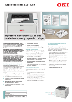 Especificaciones ES5112dn Impresora monocromo A4 de