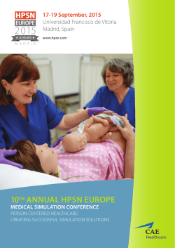 10TH ANNUAL HPSN EUROPE - Human Patient Simulation Network
