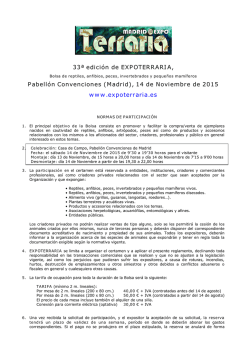 33ª edición de EXPOTERRARIA, Pabellón Convenciones (Madrid