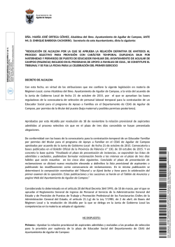 D&Ntilde;A. MAR&Iacute;A JOS&Eacute; ORTEGA G&Oacute;MEZ, Alcaldesa del Ilmo