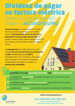 kit solar autoconsumo Alromar 2015