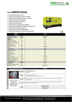 PRAMAC - GSW 30 FICHA TECNICA