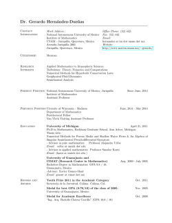 PDF FILE of Curriculum Vitae - Instituto de Matemáticas | UNAM
