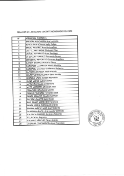 Relación de docentes nombrados del Conservatorio