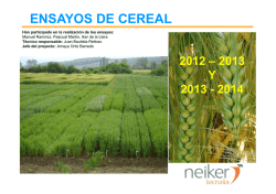 Presentación de resultados GENVCE NEIKER 2013_2014