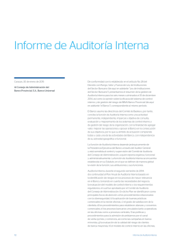 Informe de Auditoría Interna