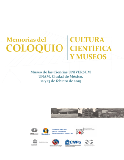 Memorias del Coloquio Cultura científica y museos